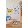 Kolorowy napis Looking Good 3D ze sklejki i plexi, biały i błękitny - dekoracja pokoju zabaw i sypialni | akryl zamiast szkła